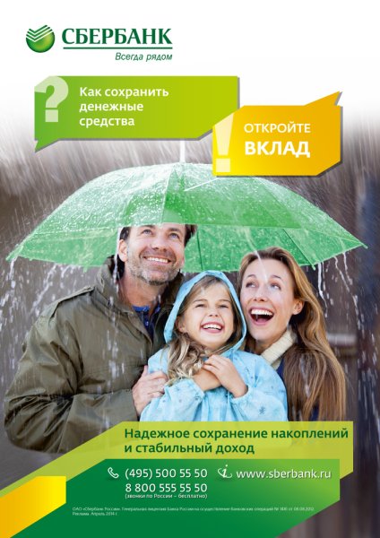 Рекламные плакаты Сбербанка