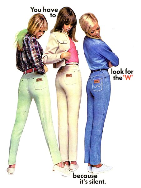 Старые рекламные плакаты джинсы