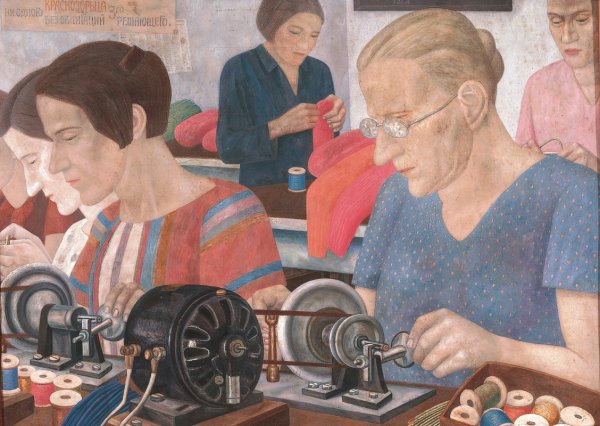 Колхозница Советский плакат