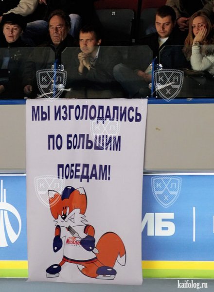 Плакаты болельщиков хоккея