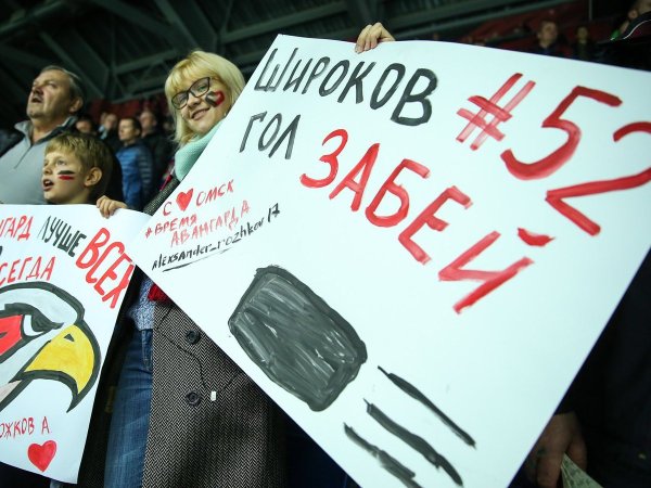 Плакат фанатов хоккея