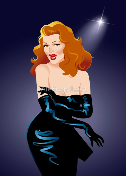 Рита Хейворт укладка