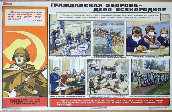 Плакаты гражданской обороны СССР
