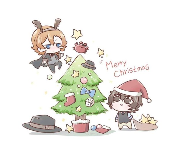 Чиби Дазай Christmas