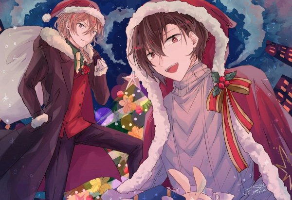 Чуя Накахара новогодний арт