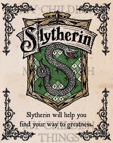 Плакаты Гарри Поттер Слизерин