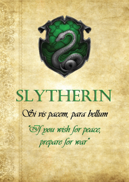 Наклейки Гарри Поттер Слизерин