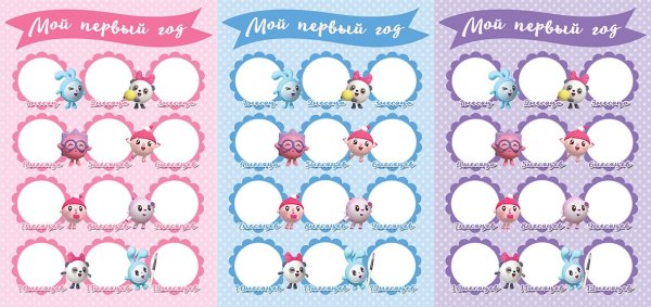 Плакат с Малышариками