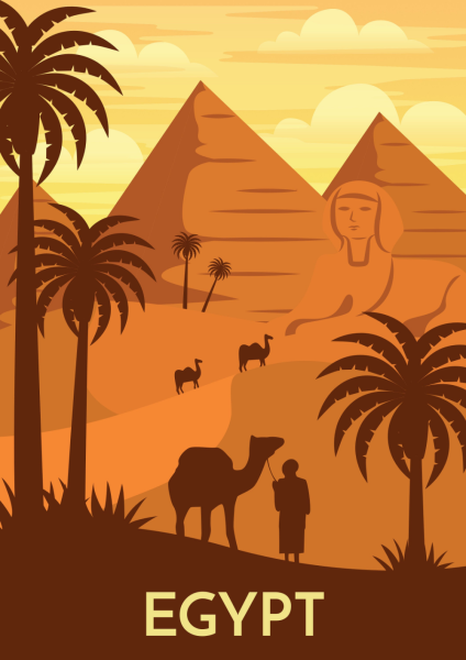 Египет арт деко Постер