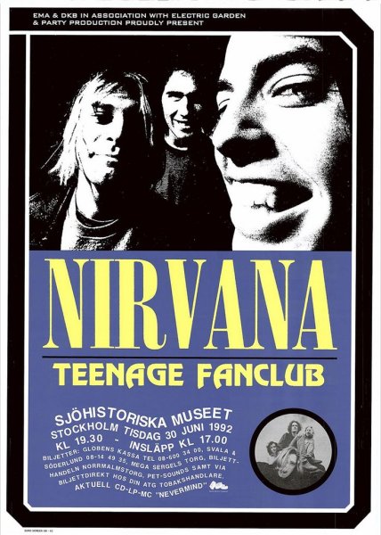 Плакат группы Нирвана