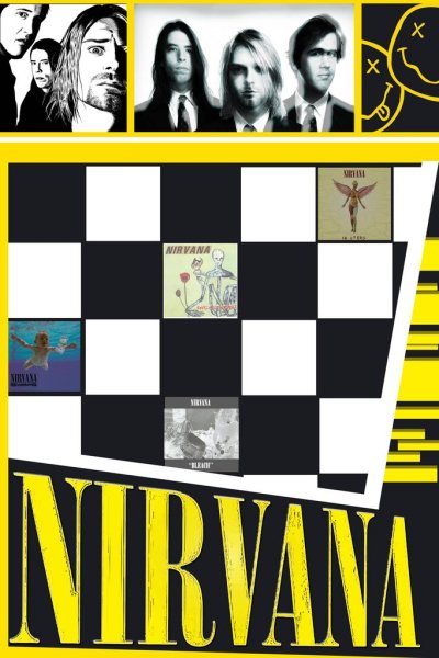 Плакаты группы Нирвана Курт Кобейн