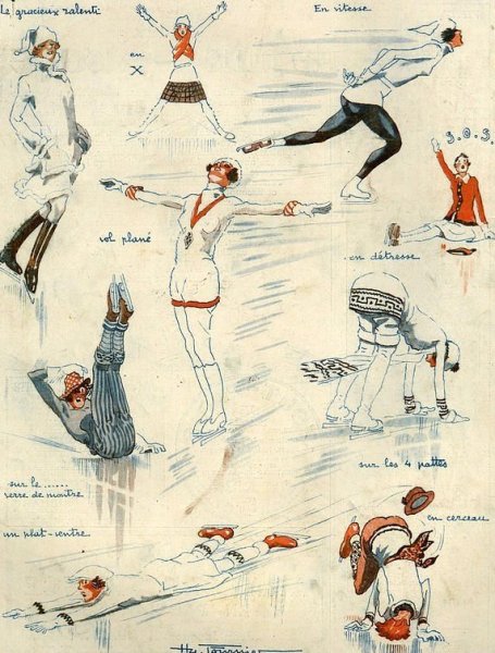 Фигуристка рисунок цветной