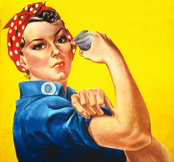 Клепальщица Рози плакат