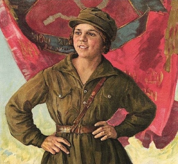 Революционерка в красной косынке