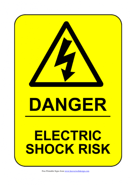 Caution Electric Shock