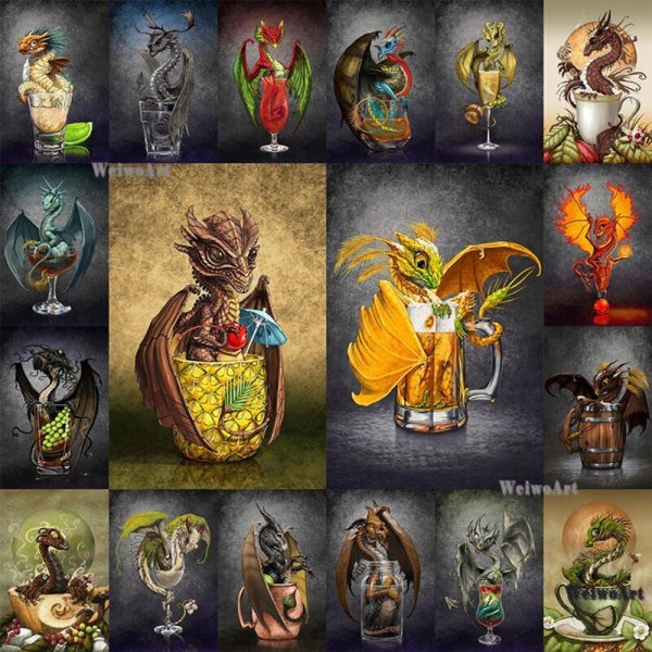 Силуэт дракона арт