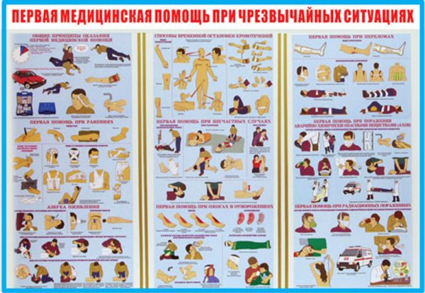 Плакат первая помощь