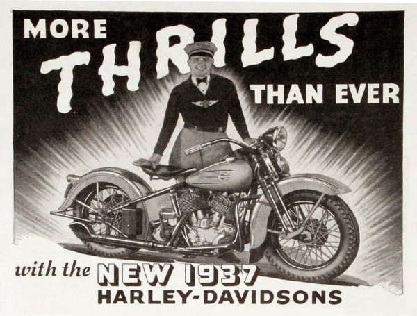 Постер мотоцикл Харлей Дэвидсон