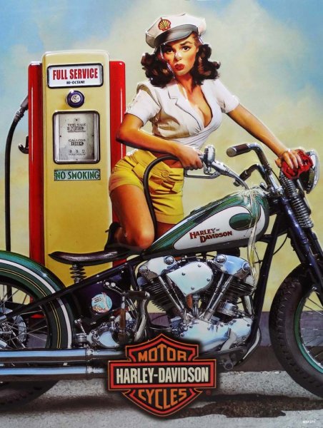 Пин ап Харлей Дэвидсон