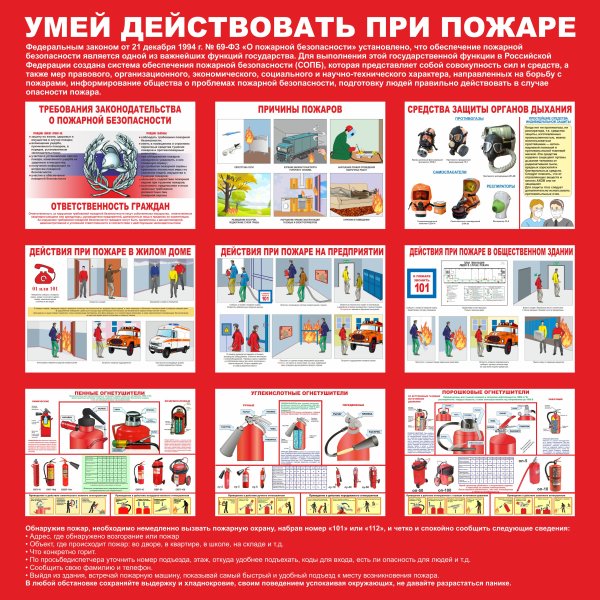 Действия при пожаре