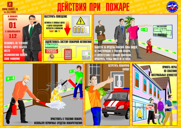 Умей действовать при пожаре плакаты