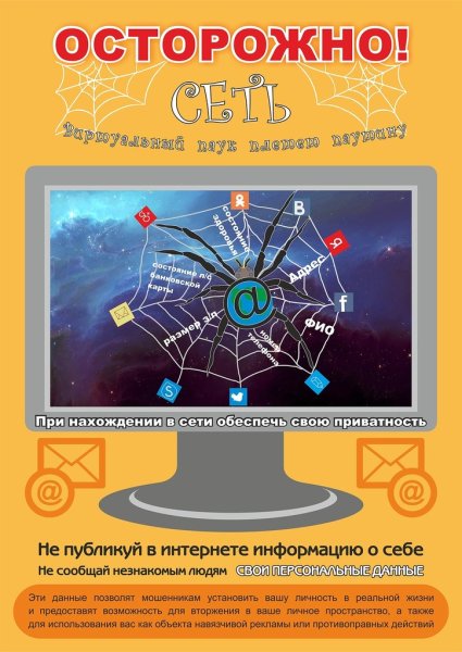 Плакат защити персональные данные