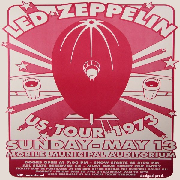 Led Zeppelin плакат старый