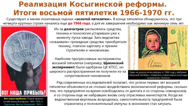 Реформы 1965 года в плакатах