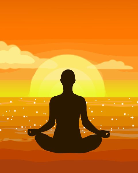 Постер йога арт