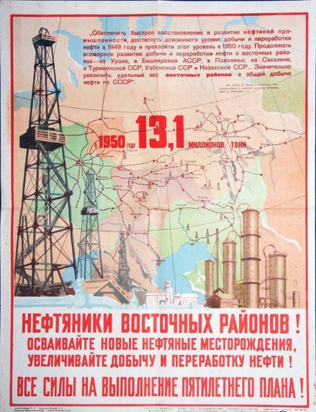 Советский плакат+нефтяная промышленность