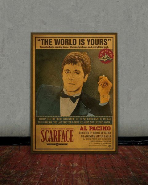 Аль Пачино Scarface плакат