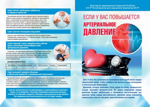 Профилактика гипертонической болезни буклет