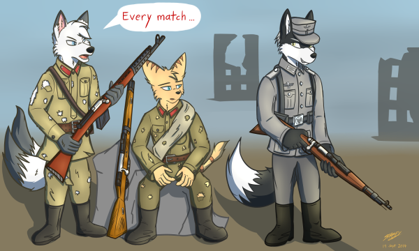 Фурри солдат первой мировой