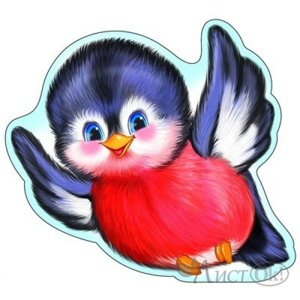 Зимние птички на ветке вырубные