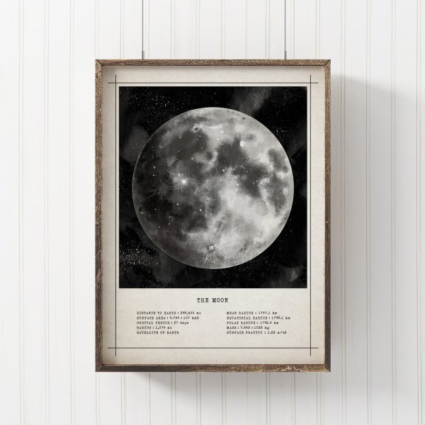 Настенная карта Луны