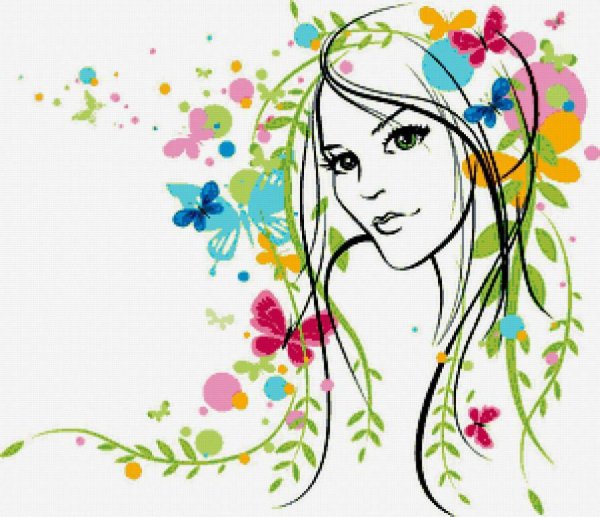 Девушка Весна рисунок