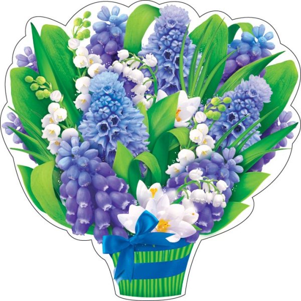 Букет весенних цветов для детей