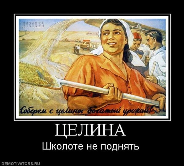 Плакат поднимай целину