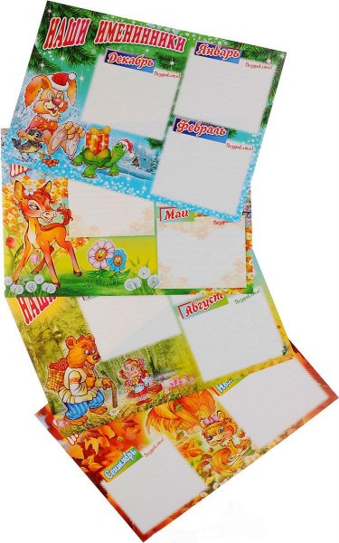 Плакат именинников в классе