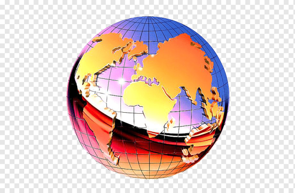 Прозрачный Глобус с меридианами