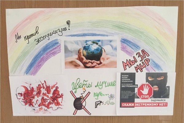 Нет терроризму и экстремизму плакат