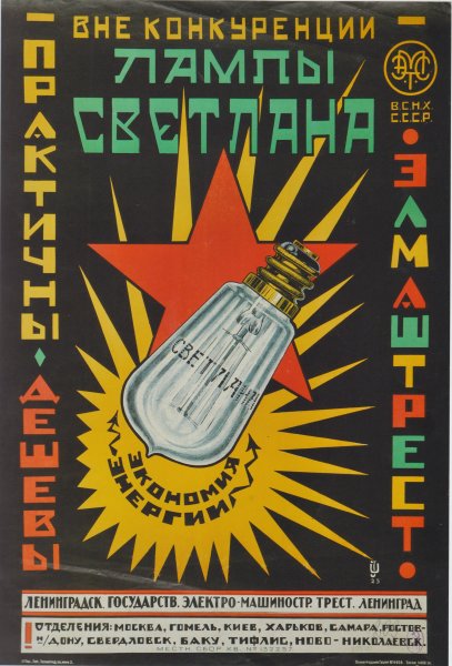 Советские плакаты электроэнергия