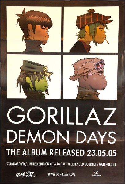 Gorillaz Постер