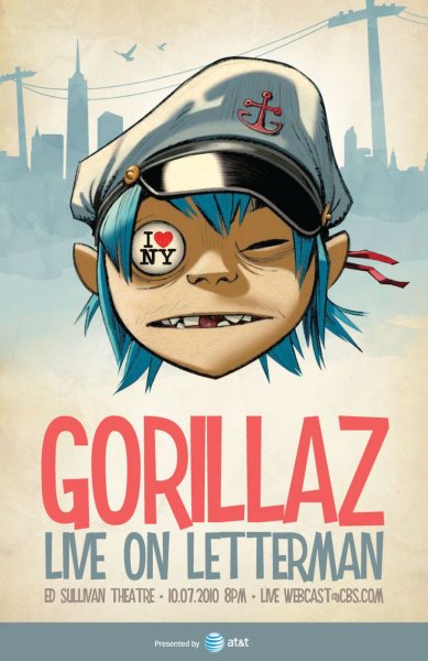 Плакат группы Gorillaz