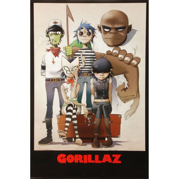 Плакат группы Gorillaz