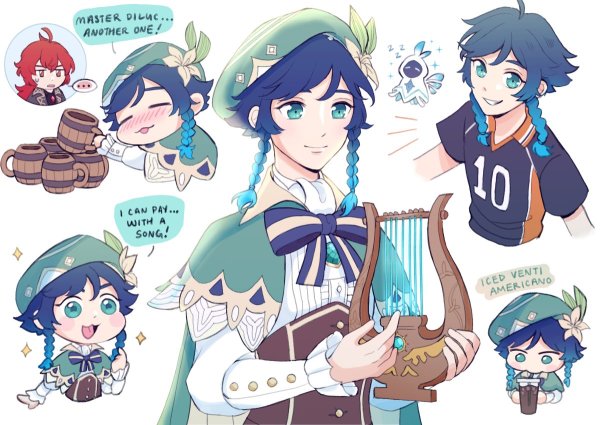 Венти Genshin Impact в полный рост