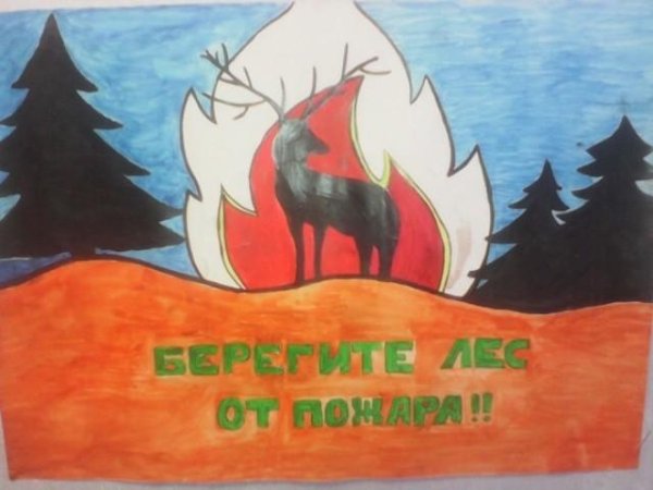 Берегите лес от пожара рисунки