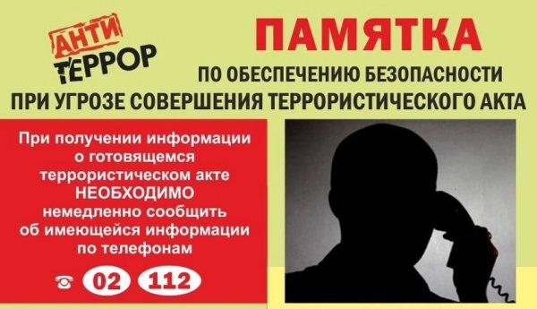 Карта желтого уровня террористической опасности