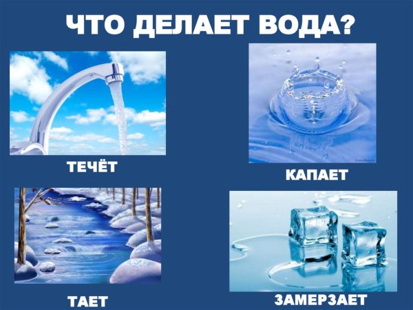 Свойства воды для дошкольников