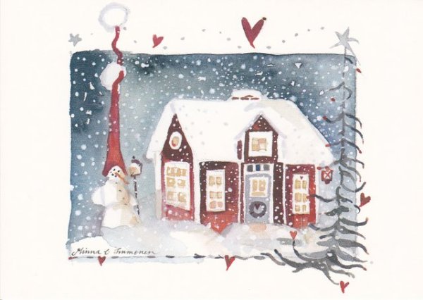 Новый год акварель